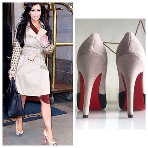 Christian Louboutin Two Tone Suede Pumps Pre-Loved